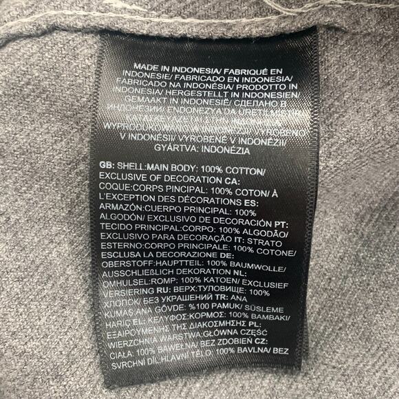 The North Face Arroyo Flannel Shirt Men Large TNF Grey Heather Solid Pockets EUC - Picture 4 of 5